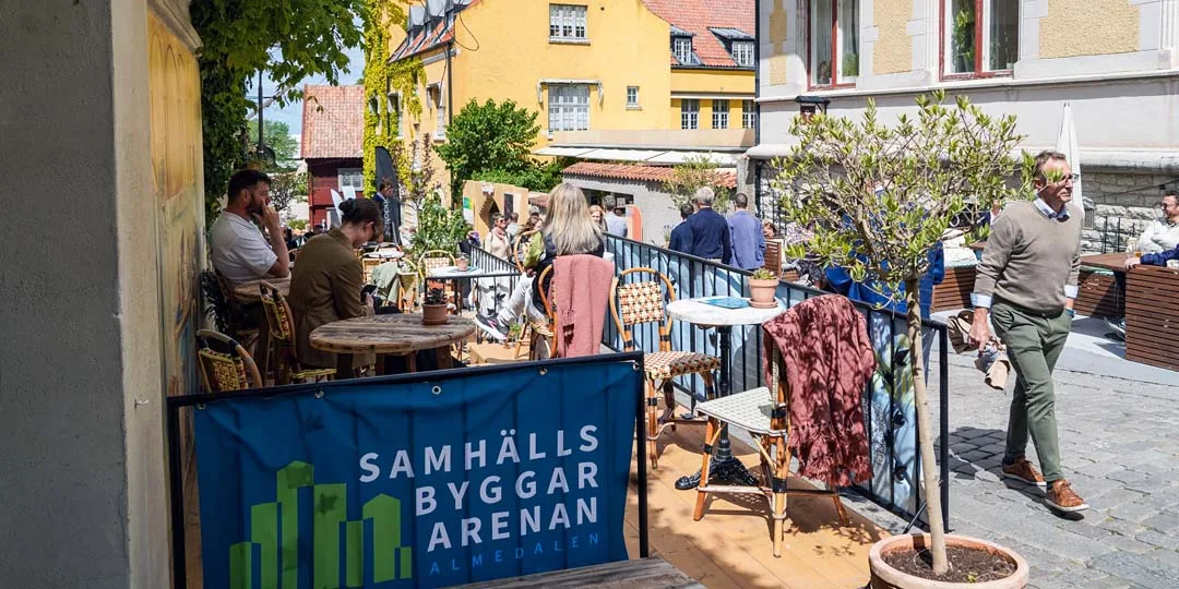 Utanför Samhällsbyggararenan 2025